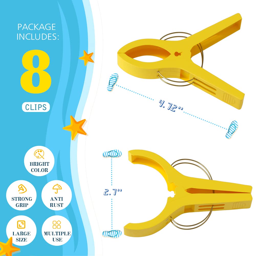 Colorful Towel Clips for Cruising or Beach Vacation