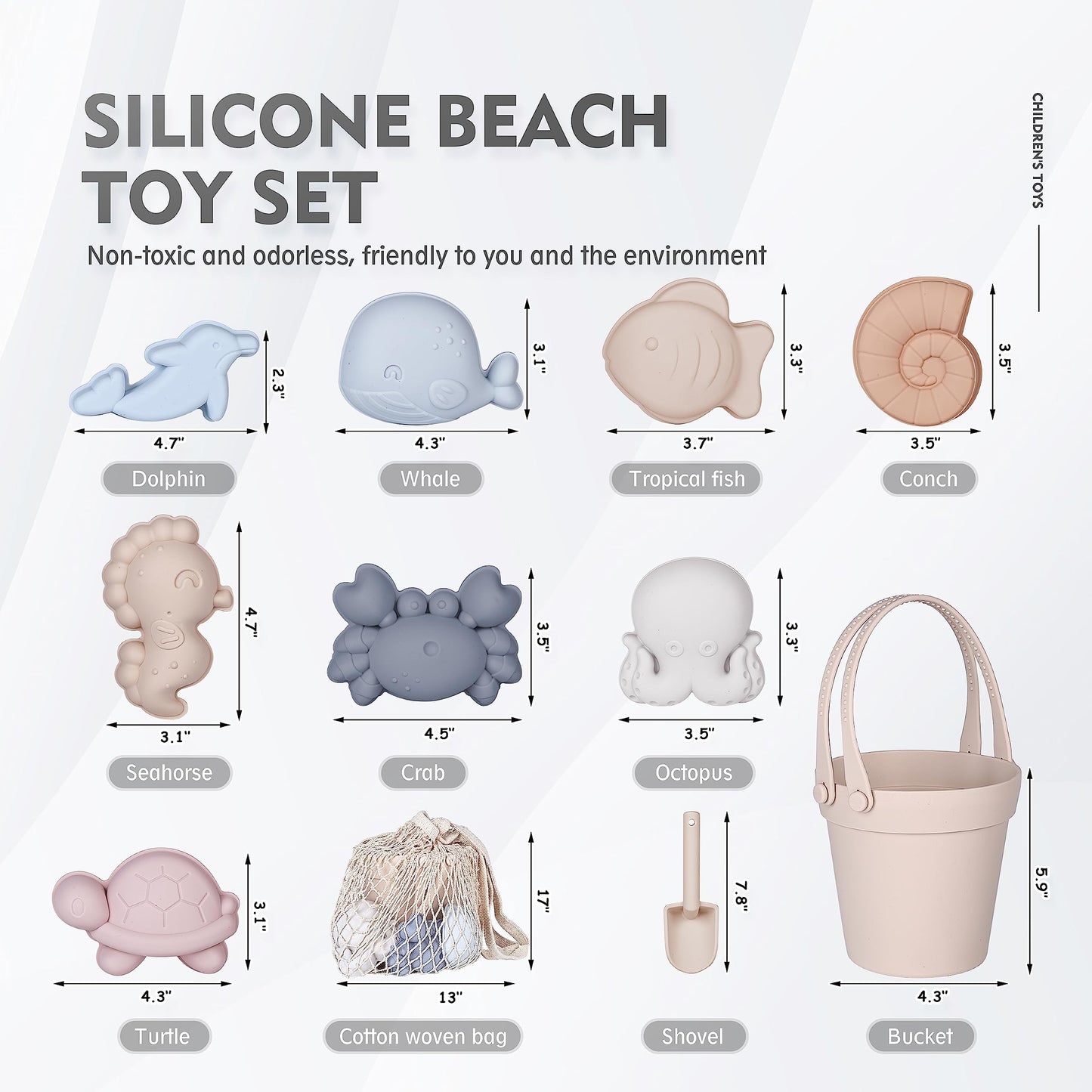 Silicone beach toys for the littles