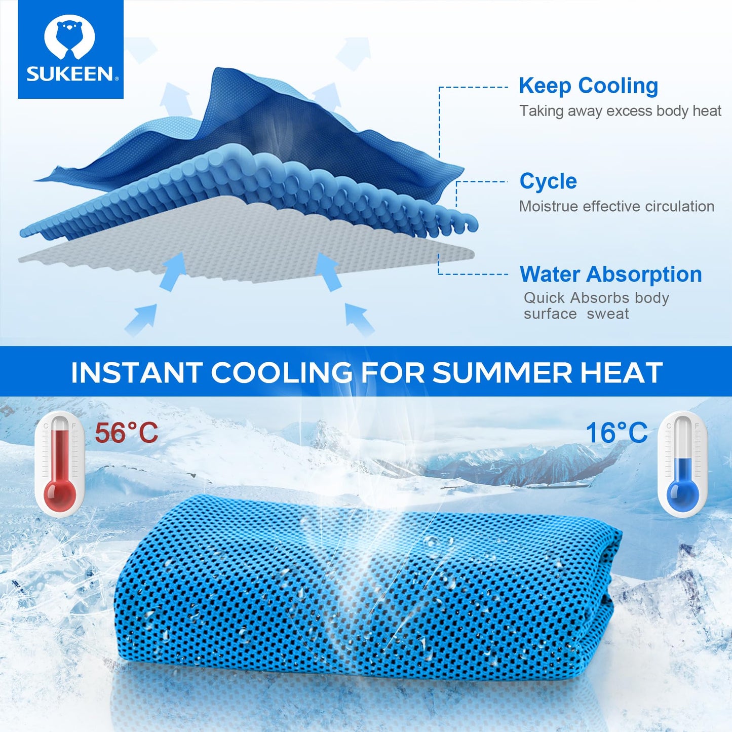 Cooling towels to stay cool